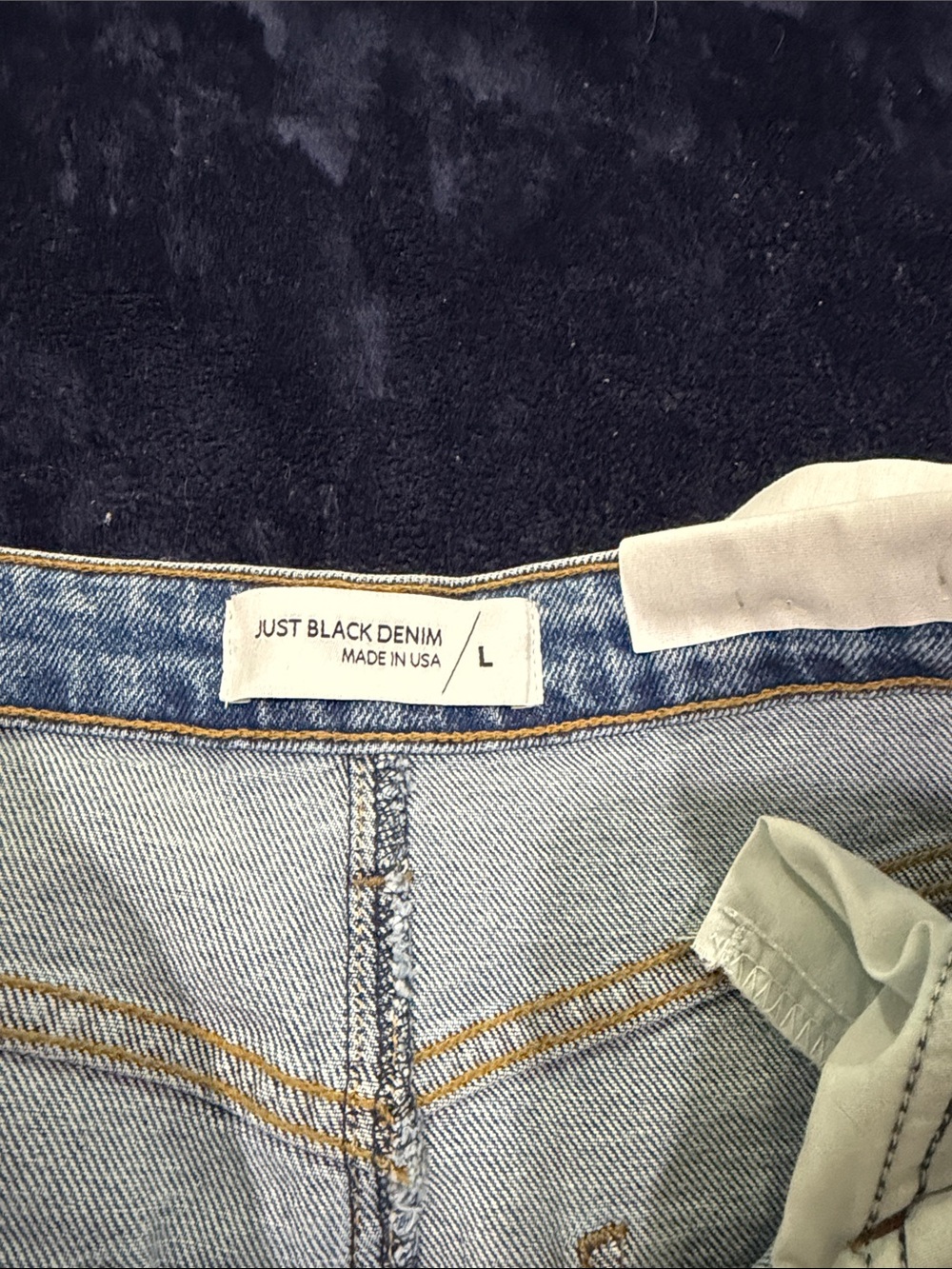 Just Black Classic Denim Midi Skirt in Medium Blue - Picture 7 of 11
